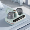 Cordless mattress vacuum cleaner shown from a side angle