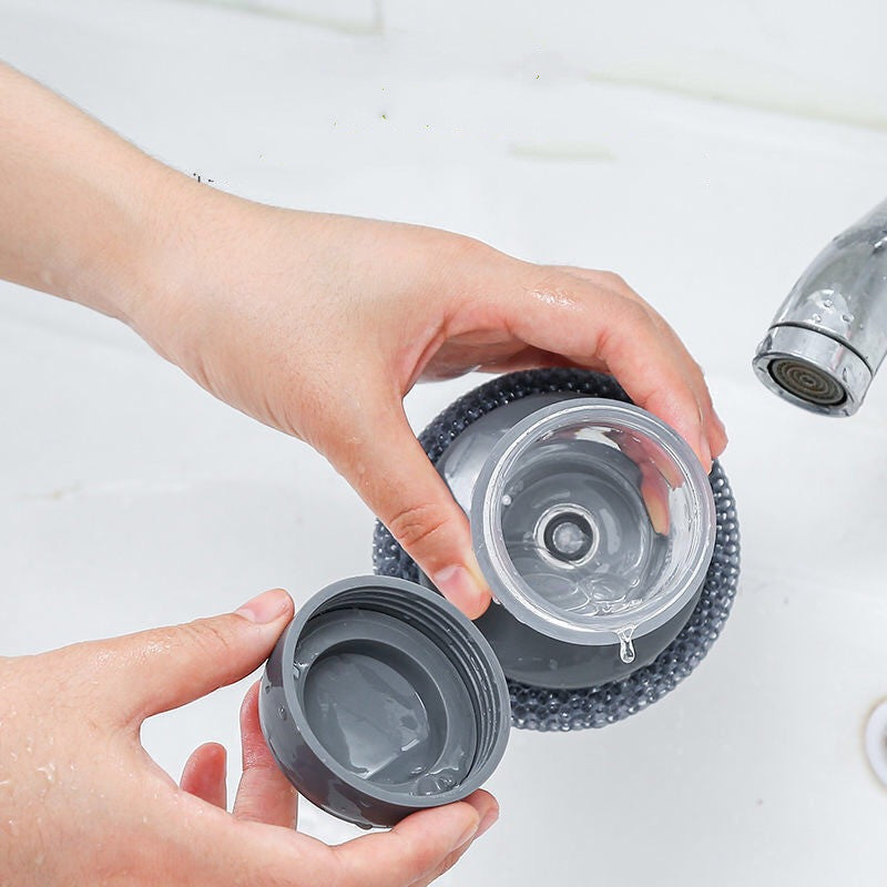 soap dispensing kitchen cleaning brush