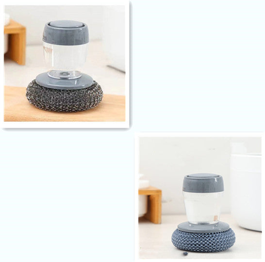 soap dispensing kitchen cleaning brush