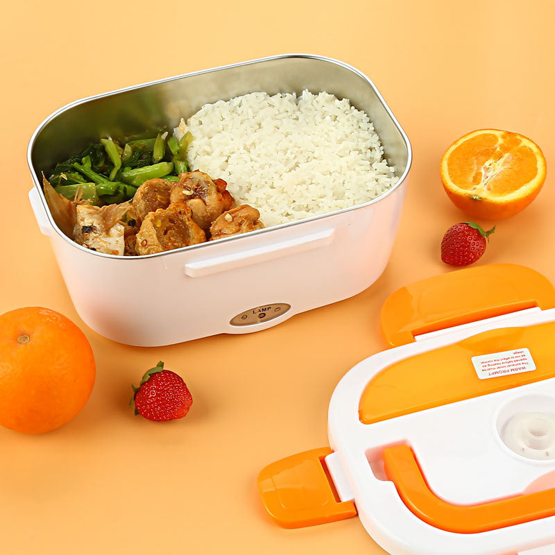 Electric heated lunch box front view