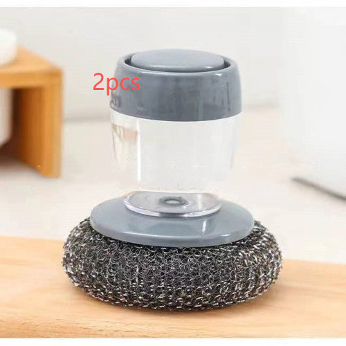 soap dispensing kitchen cleaning brush