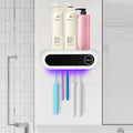 Wall-Mounted UV Toothbrush Sanitizer Holder – 5-Brush Storage, USB-C Rechargeable