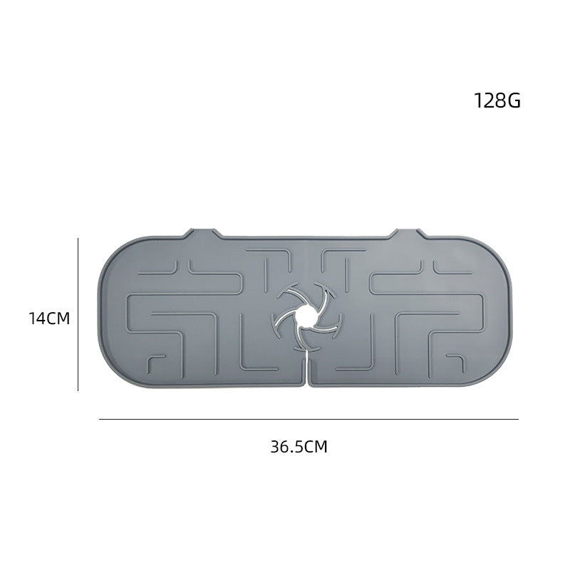 Sink splash mat in a kitchen setting