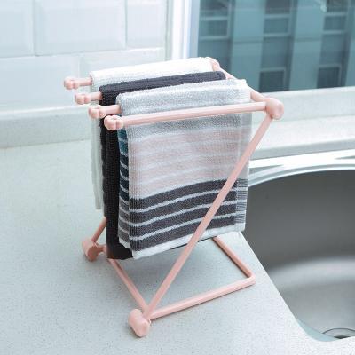 Foldable Dishcloth Organizer Rack – Space-Saving No-Drill Storage