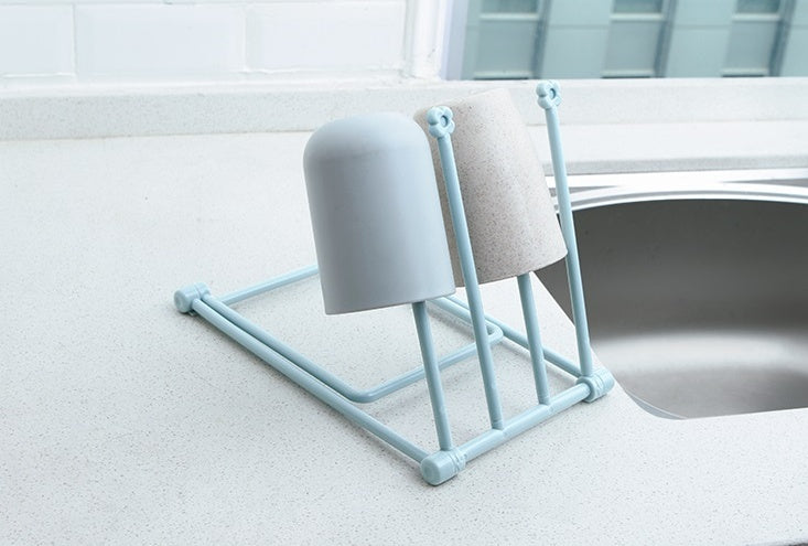 Foldable Dishcloth Organizer Rack – Space-Saving No-Drill Storage
