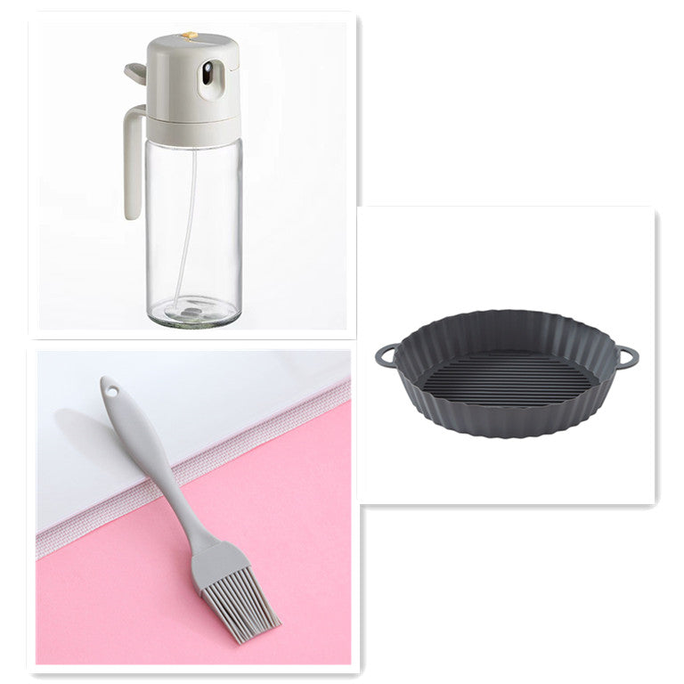 Olive oil bottle variant and accessory view