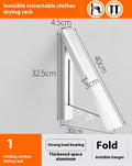 Foldable Wall-Mounted Clothes Drying Rack – Space-Saving Aluminum Organizer