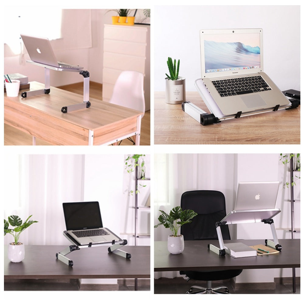 Foldable laptop stand side view