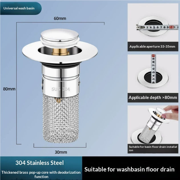 Universal Sink Drain Hair Catcher