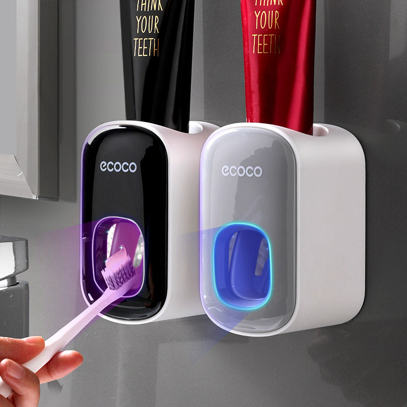 Wall-Mounted Toothbrush & Automatic Toothpaste Dispenser Set