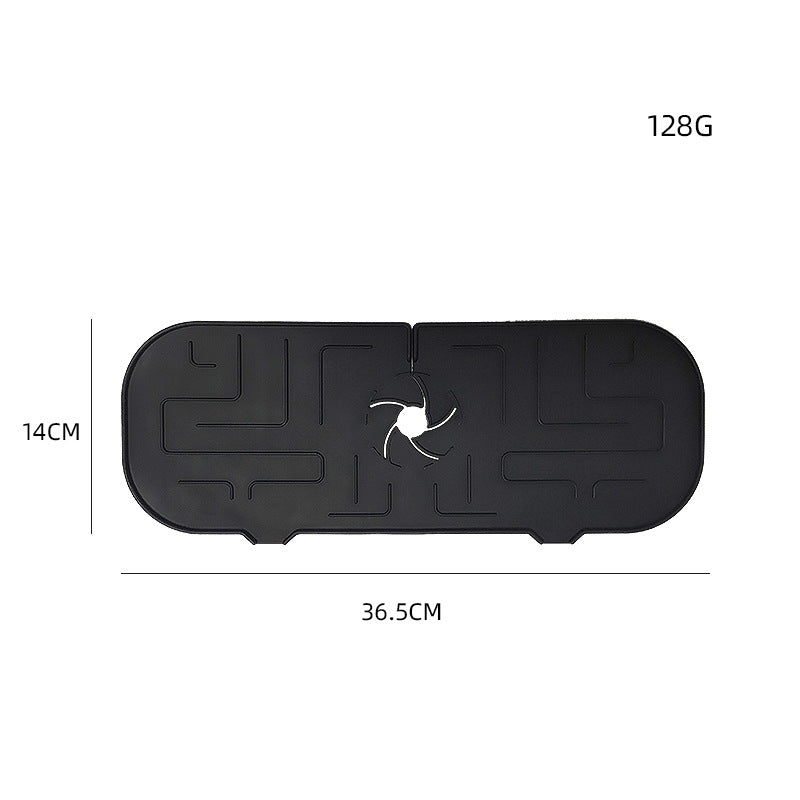 Faucet mat drainage channel detail
