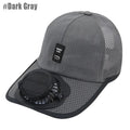 Solar-Powered Cooling Fan Cap