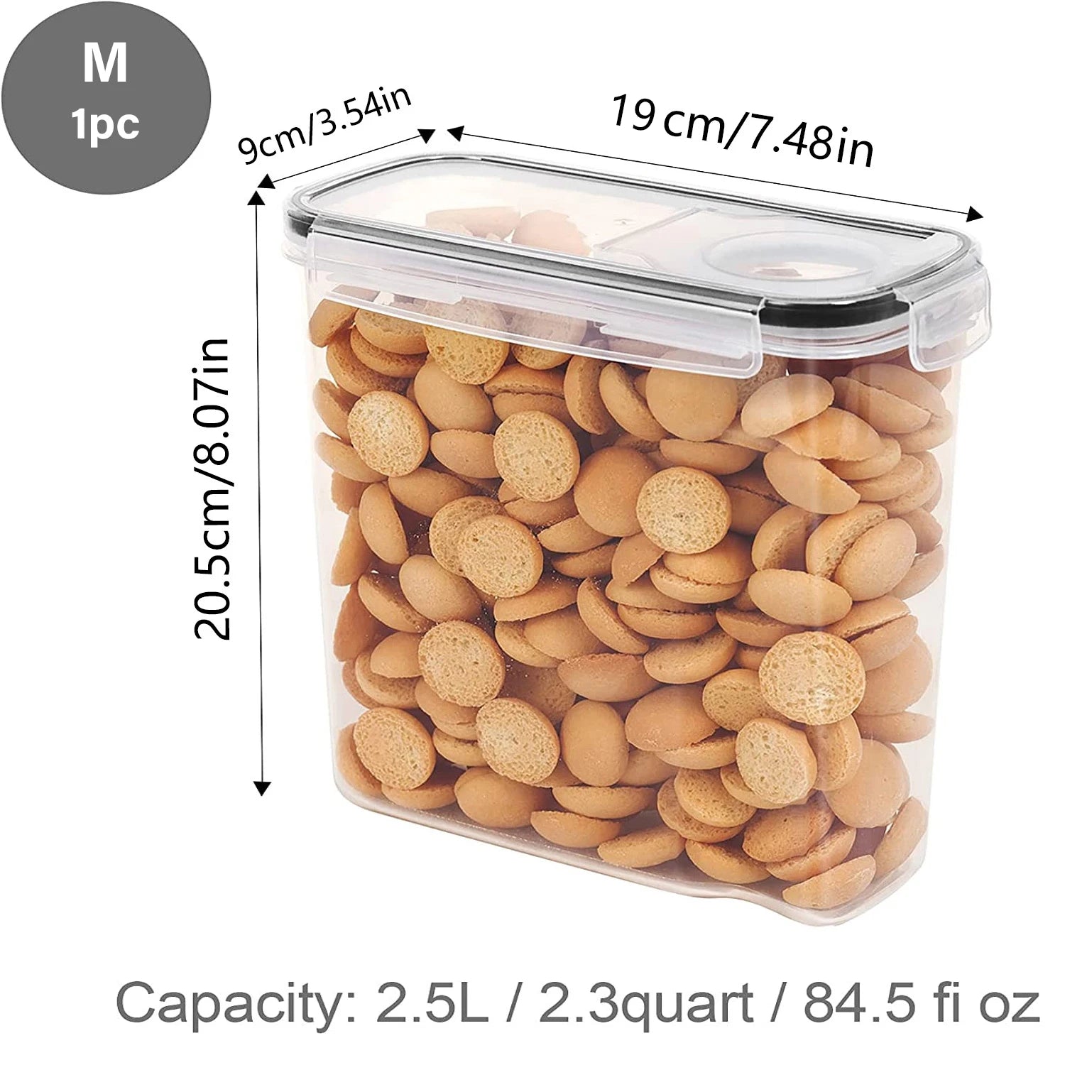 2.5L Airtight Food Storage Containers – Stackable Pantry Organizer with Pour Spout (2, 3 & 4 Pack)