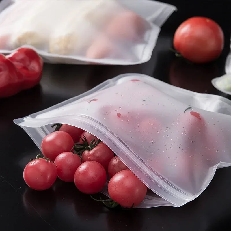 BolaNova reusable leakproof food storage bags in small, medium and large sizes
