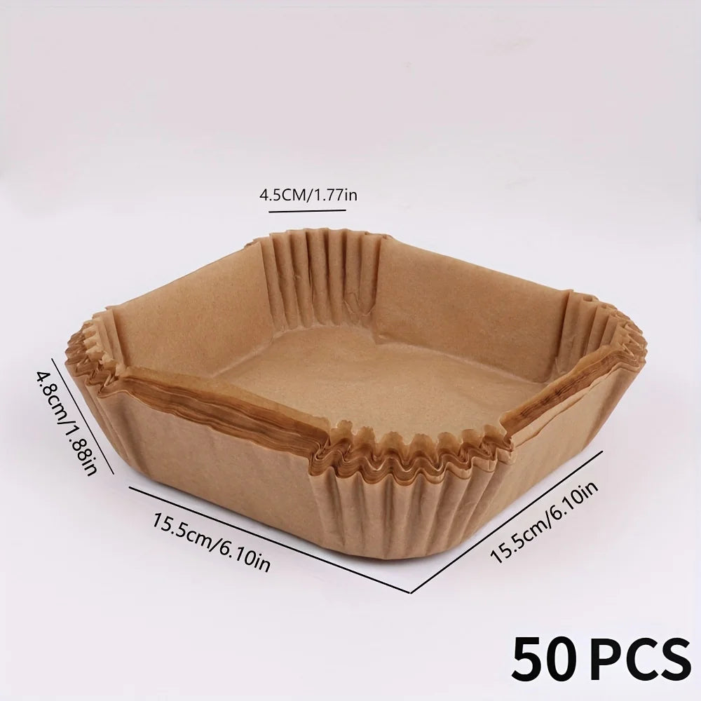 50-Pack Air Fryer Parchment Liners