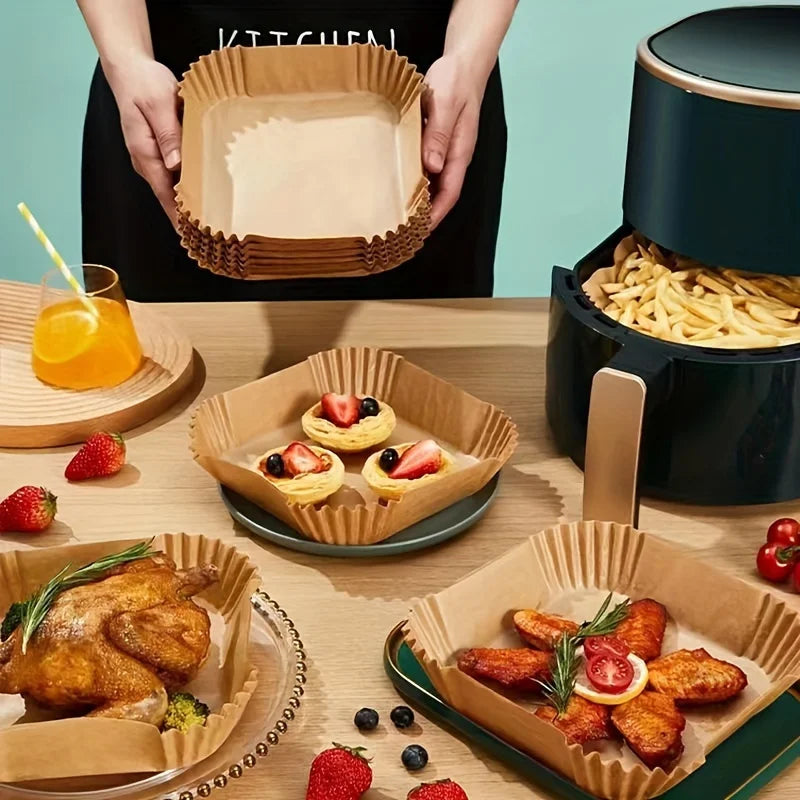 50-Pack Air Fryer Parchment Liners