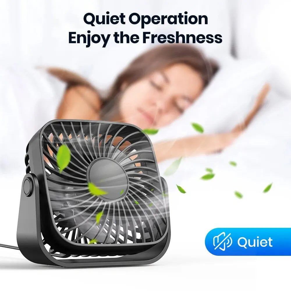 USB Portable Desktop Cooling Fan – 3-Speed Personal Air Cooler