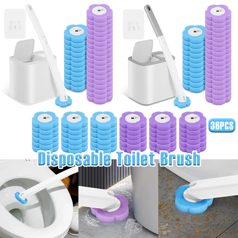 Disposable Toilet Cleaning Brush Kit