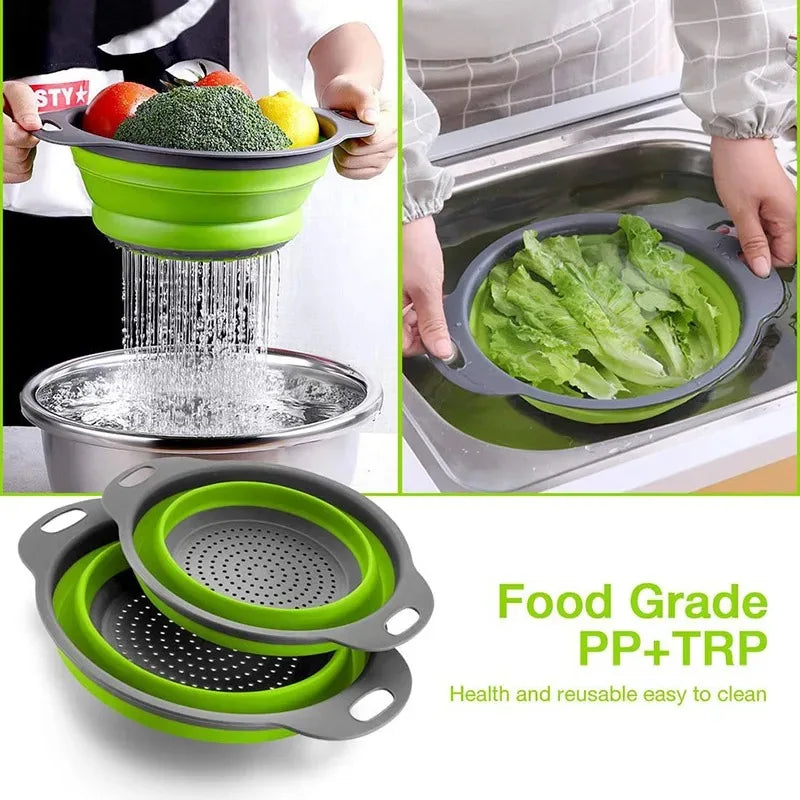 Collapsible Kitchen Drain Basket – Foldable Colander