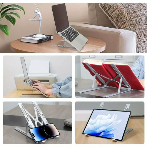 Adjustable Aluminum Laptop Stand for Desk – 8–16 Inch