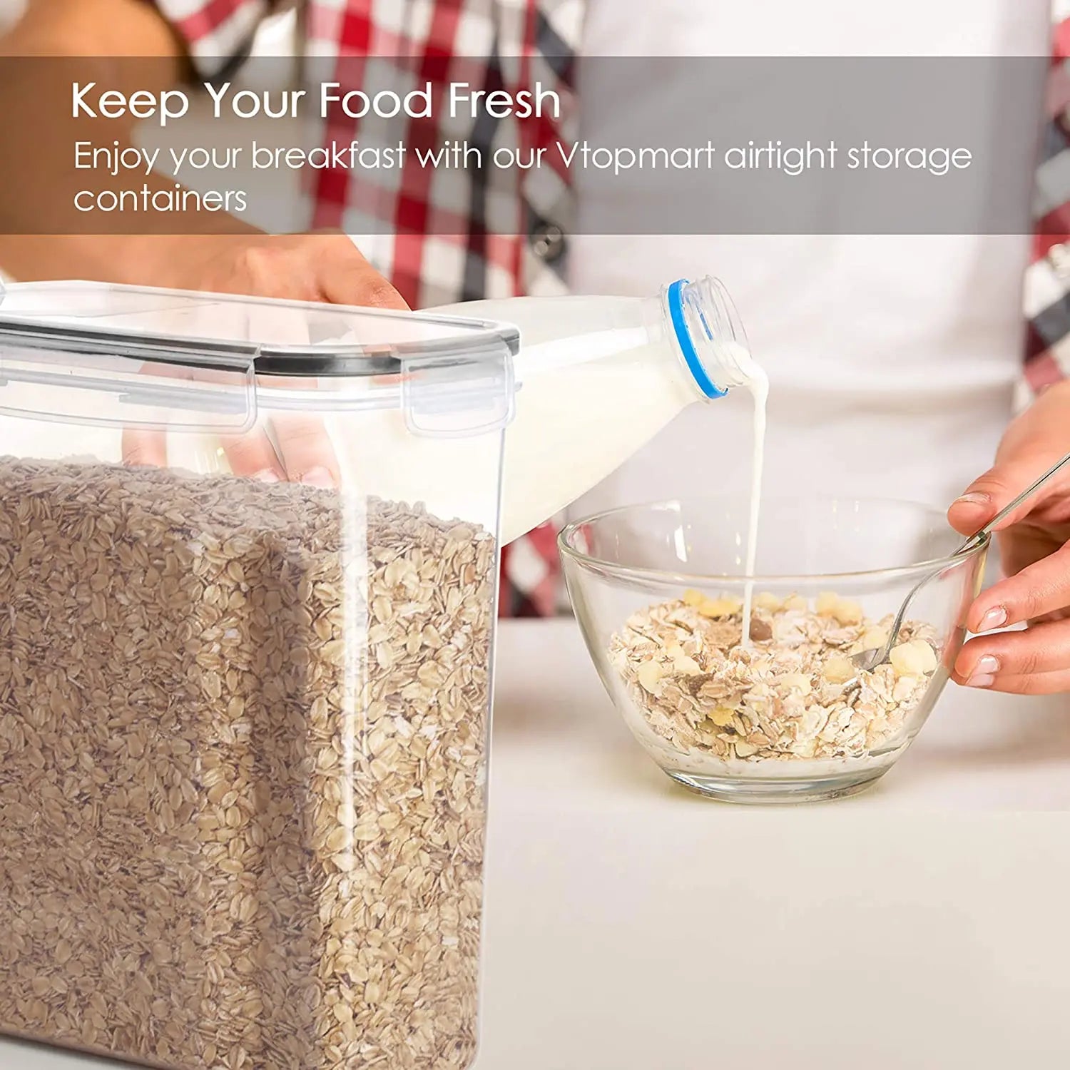 2.5L Airtight Food Storage Containers – Stackable Pantry Organizer with Pour Spout (2, 3 & 4 Pack)