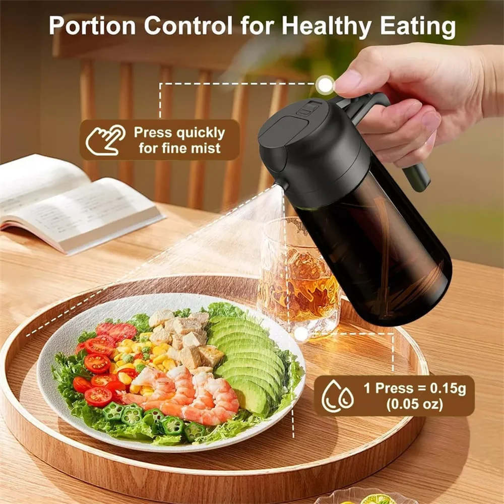 Premium 2-in-1 Olive Oil Sprayer & Dispenser Bottle