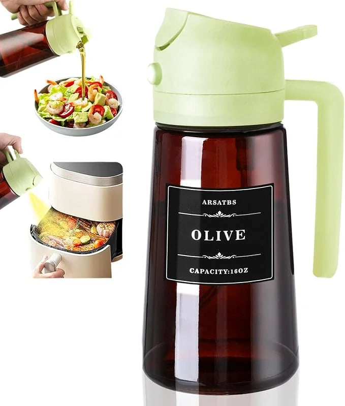 Premium 2-in-1 Olive Oil Sprayer & Dispenser Bottle