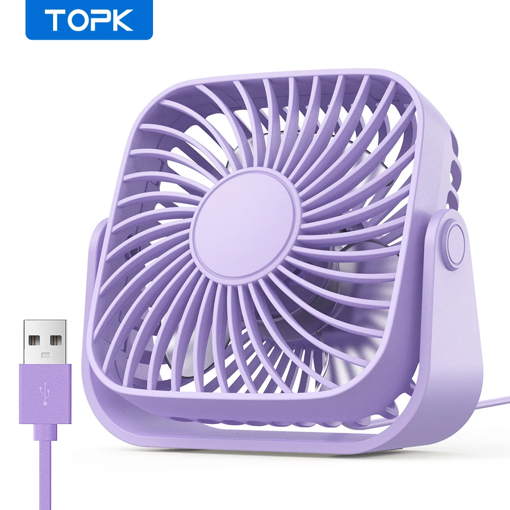 USB Portable Desktop Cooling Fan – 3-Speed Personal Air Cooler
