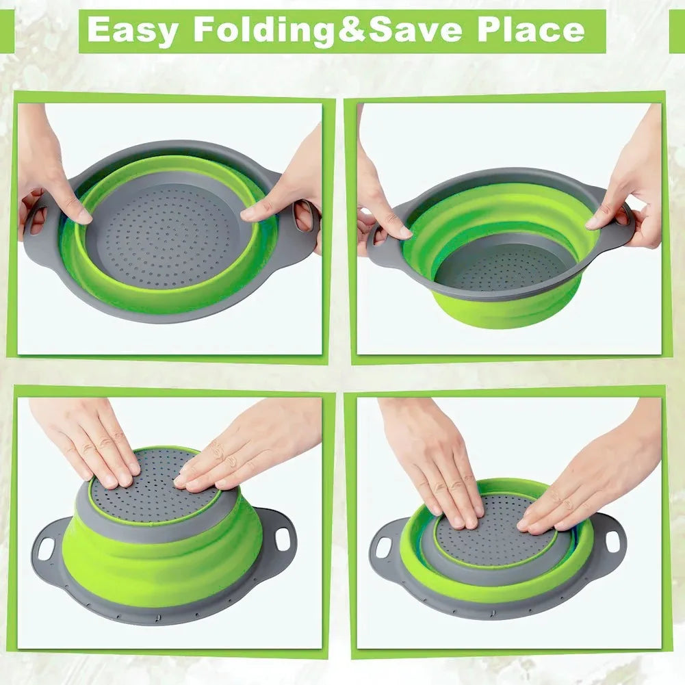 Collapsible Kitchen Drain Basket – Foldable Colander