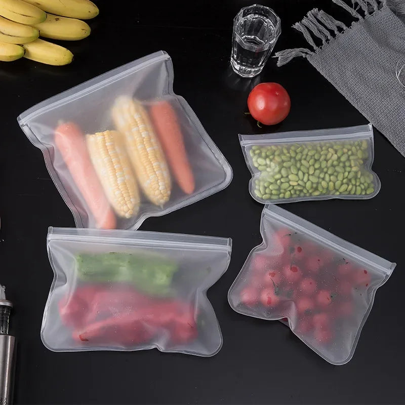 Leakproof Reusable Food Storage Bags (3-Pack)