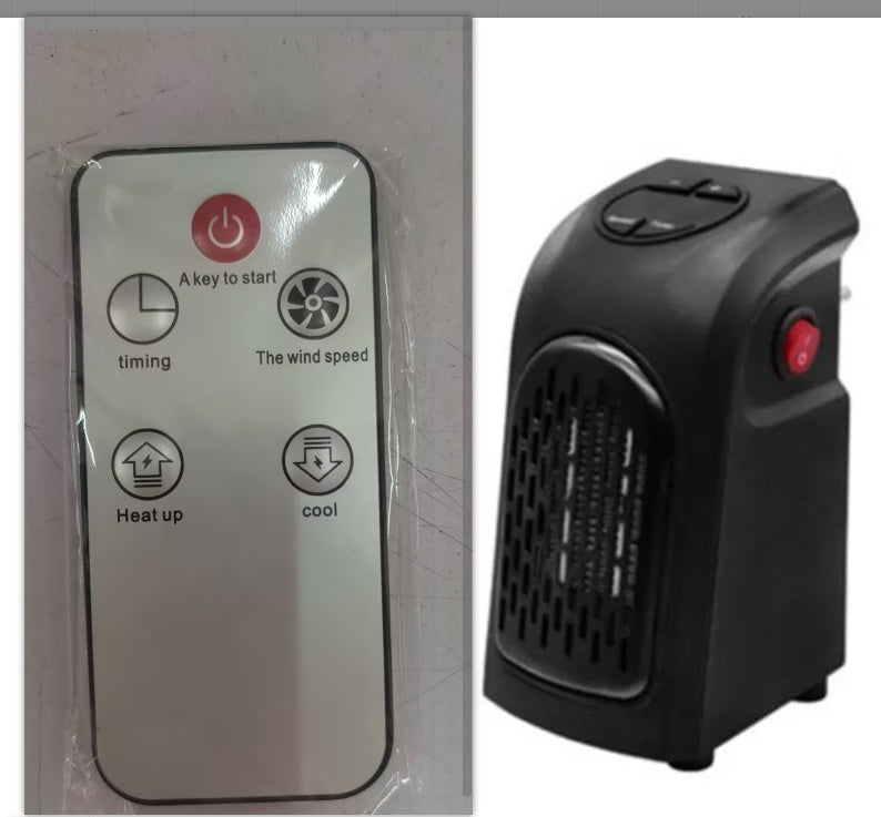 Mini PTC Ceramic Space Heater – Adjustable Temperature & 12-Hour Timer