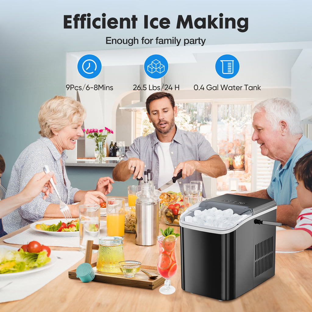 Portable ice maker with self-cleaning function