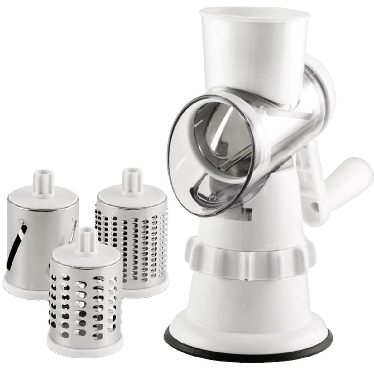 Vegetable slicer shown with food preparation accessories