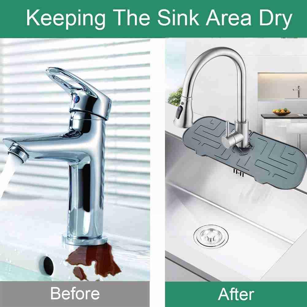 Faucet splash guard additional angle