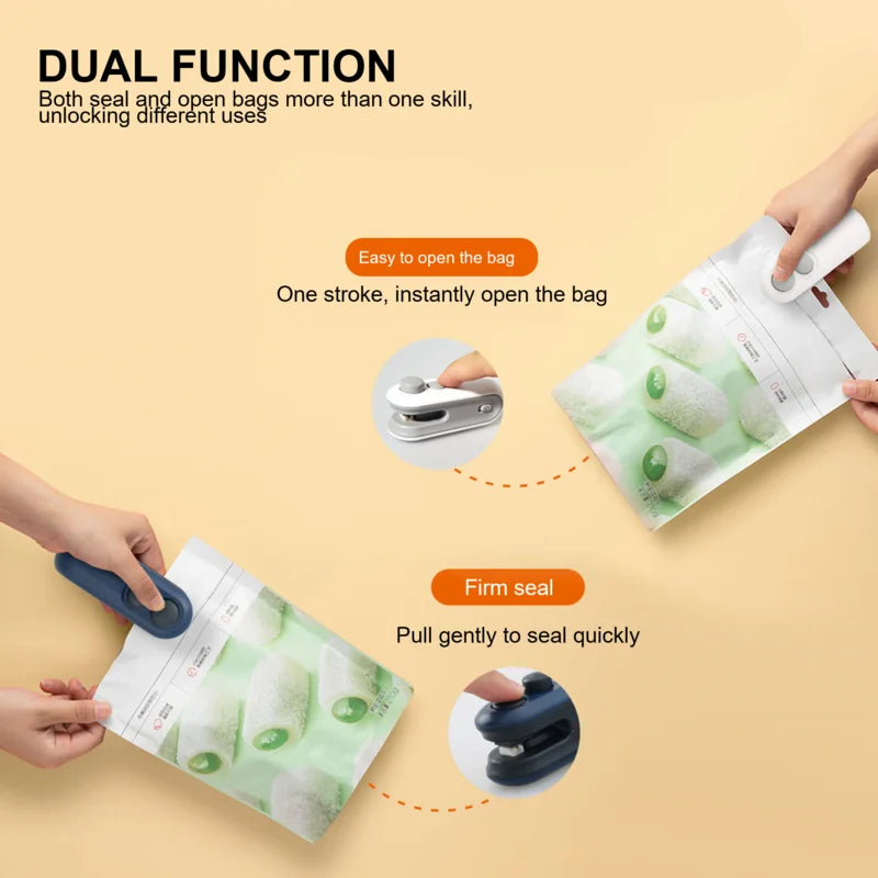 Mini Bag Heat Sealer & Cutter – USB-C Rechargeable