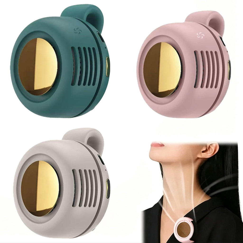 Mini Clip-On Bladeless Fan – 3-Speed USB-C Rechargeable